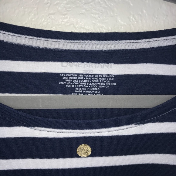 Lane Bryant Stripes & Sparkle L/S Top 18/20 GUC - Picture 3 of 5